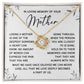 In Loving Memory Necklace For Mother – Sentimental Memorial Jewelry Gift