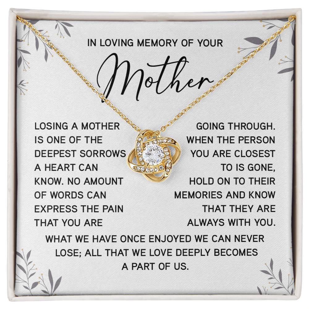 In Loving Memory Necklace For Mother – Sentimental Memorial Jewelry Gift