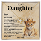To My Daughter Necklace Gift