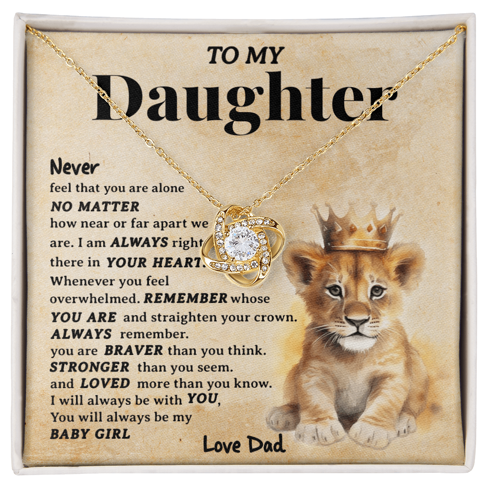 To My Daughter Necklace Gift
