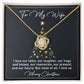 Christmas Necklace Gift for Wife Love Knot Pendant with Romantic Message Card