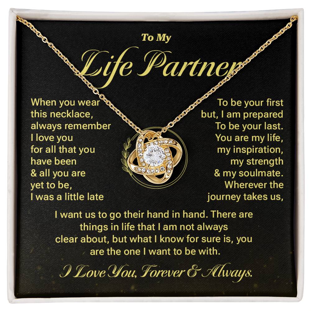 Life Partner Necklace Gift with Message Card