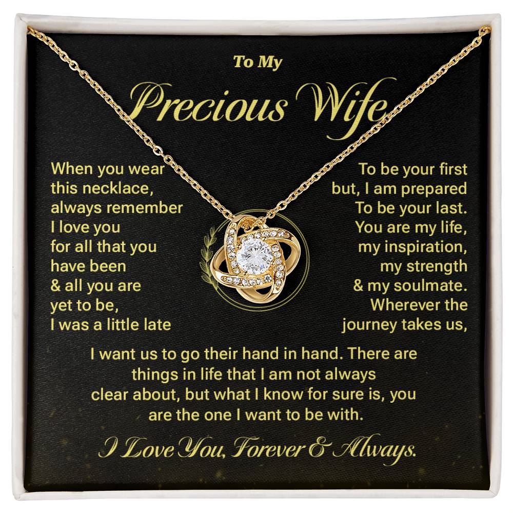 Precious Wife Necklace Gift with Message Card