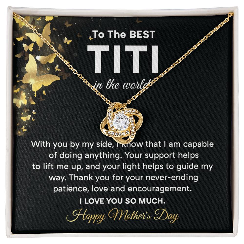 To The Best Titi Necklace Of Endless Love For Her Thank You For Everything Gift Celebrating An Amazing Day Forever My Titi Necklace Inspiration Necklace Loving Titi Mother’s Day Gift Heartfelt Message With Necklace Gift