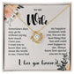 Wife Necklace Gift with Love You Forever Message