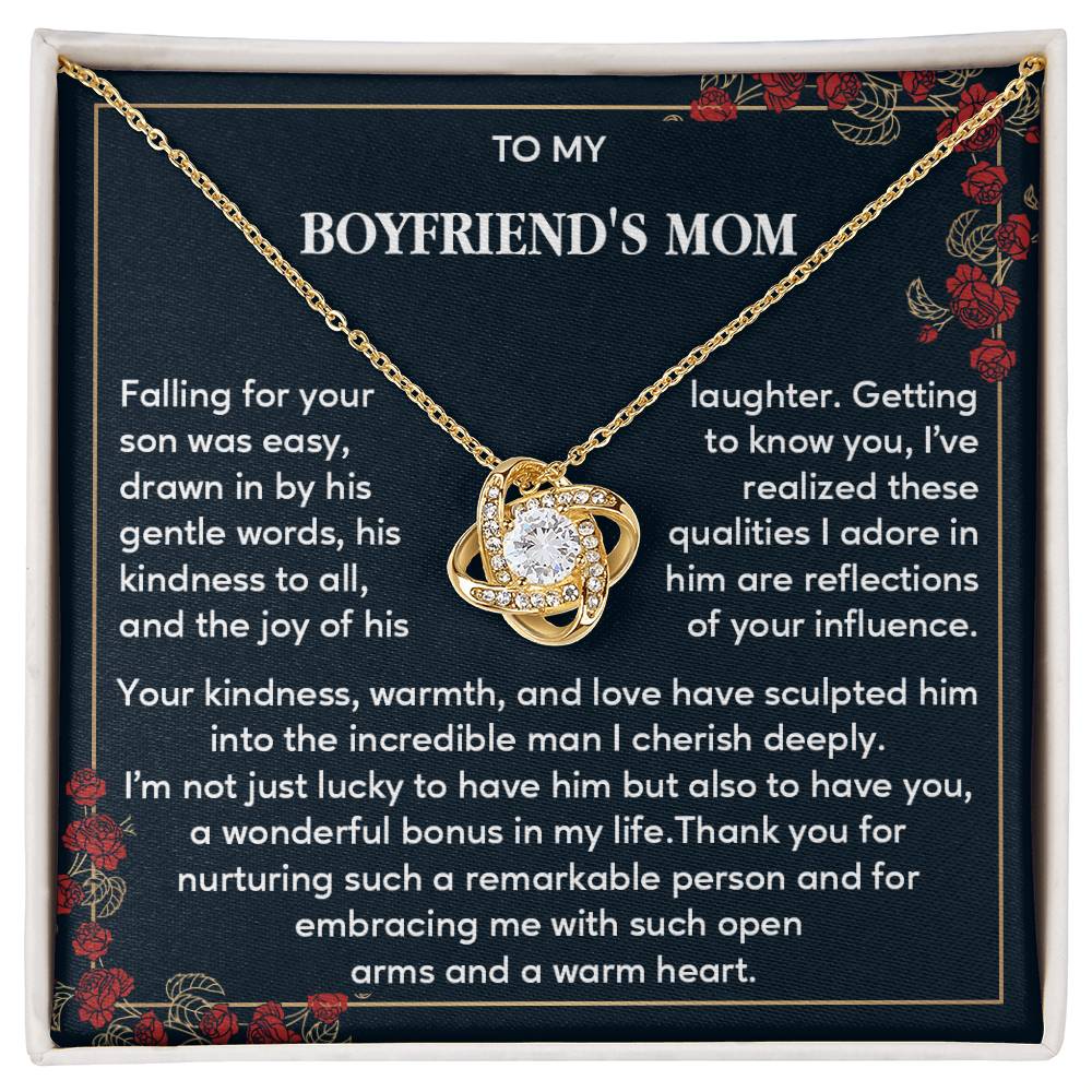 To my Boyfriend's mom falling for your son.