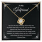 To My Girlfriend Love Knot Necklace with Message Card