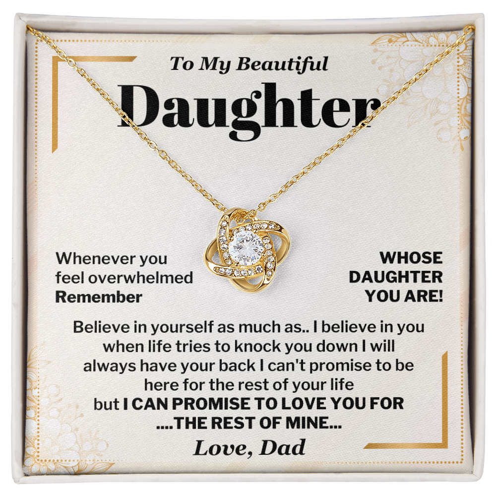 Beautiful Daughter Necklace from Dad Keepsake Gift