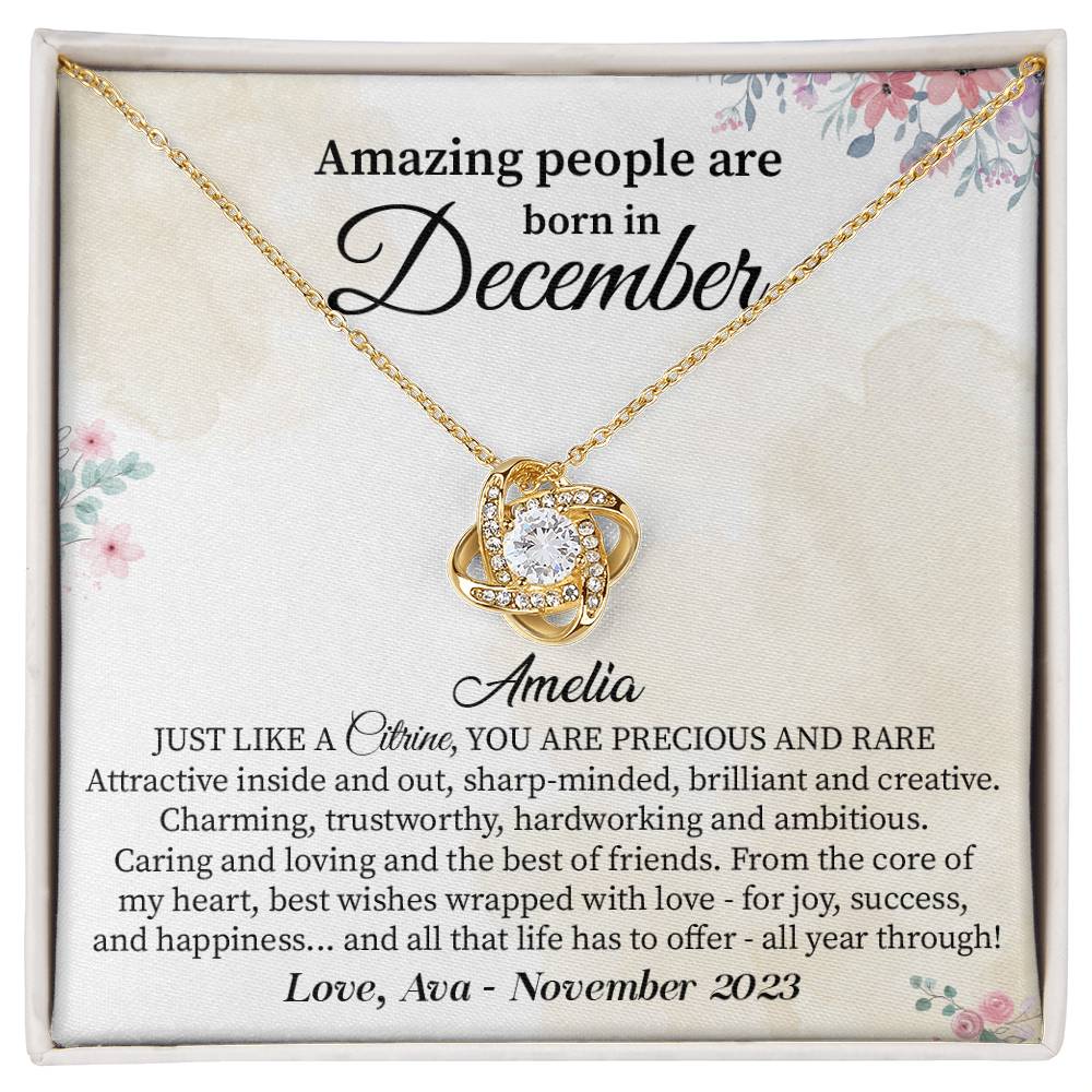 December Birthday Necklace Gift for Her – Elegant Keepsake