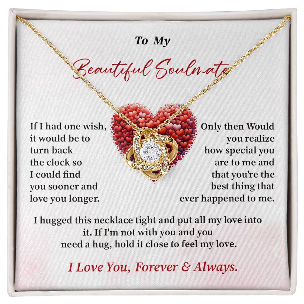 To My Beautiful Soulmate Necklace Gift From Your Soulmate Necklace Gift For Wife