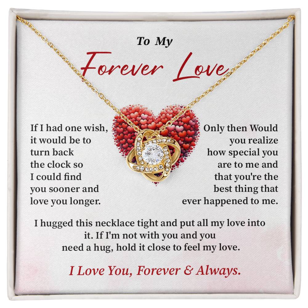 To My Forever Love Necklace Gift From Your Soulmate Inspirational Necklace For Women
