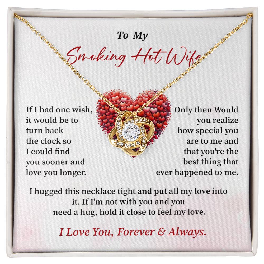 Smoking Hot Wife Necklace Gift with Message Card
