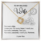 Romantic Necklace Gift for Wife with Love Message