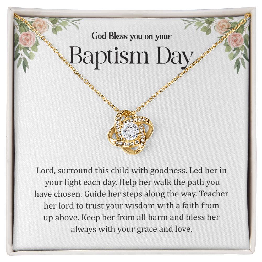 Baptism Gift Necklace for Baby Girl with Gift Box