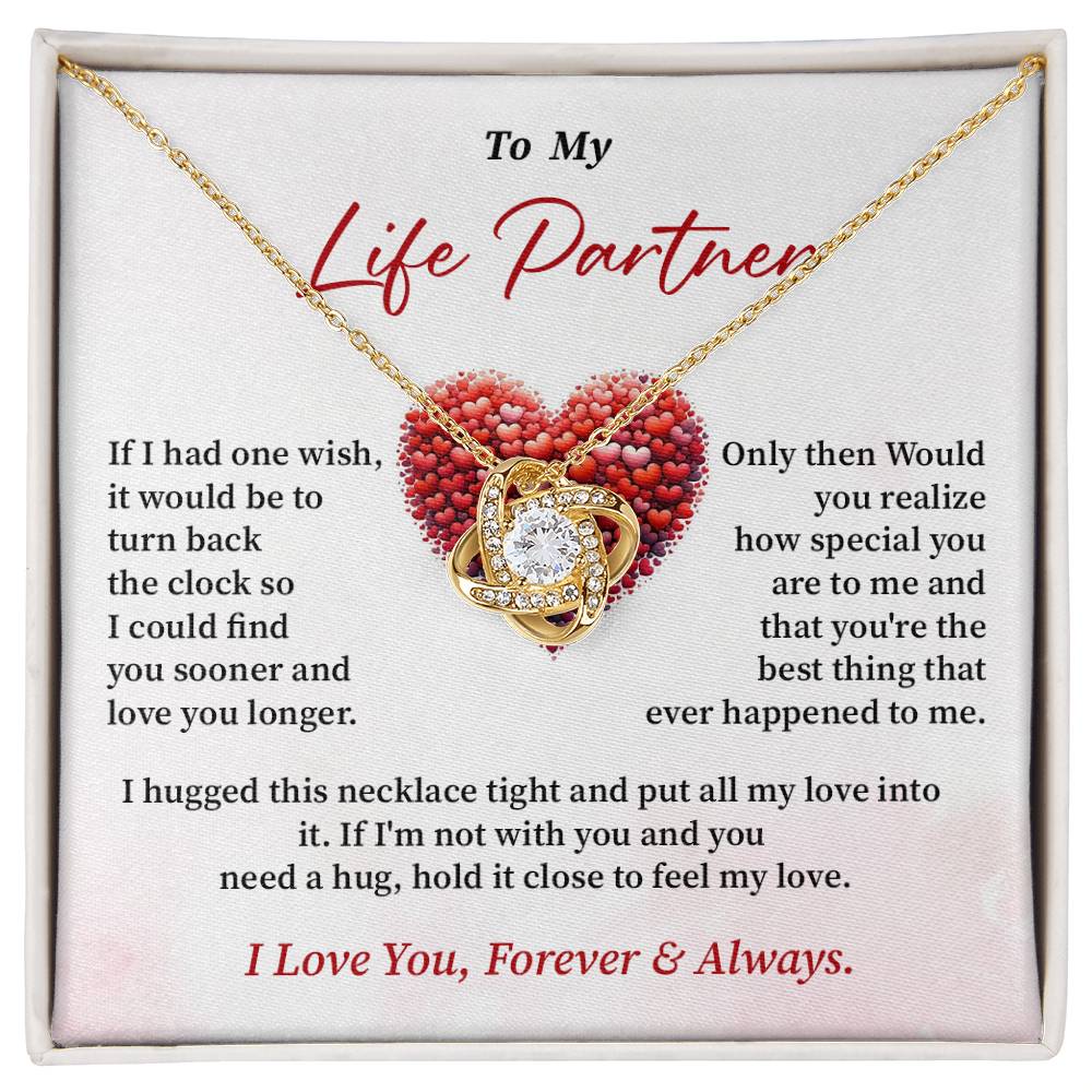To My Life Partner Necklace Gift From Your Soulmate Love Necklace For Her