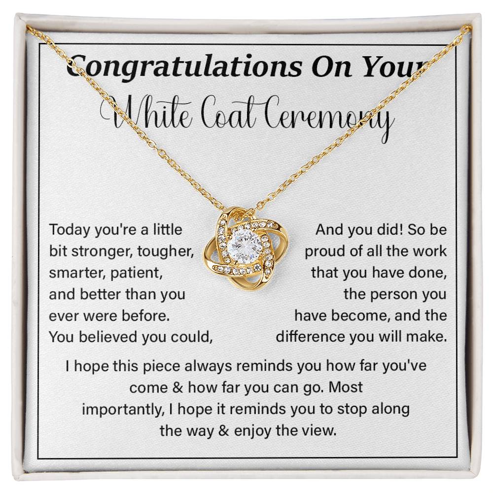 Congratulations On Your White Coat Ceremony Enjoy The View Necklace Best Wishes Necklace Personal Growth Jewelry  Motivational Jewelry Daily Inspiration Necklace Meaningful Gift For Graduates Congratulations Necklace