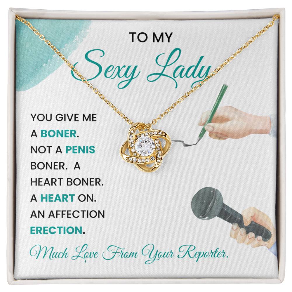 Funny Reporter Necklace Gift for Sexy Lady