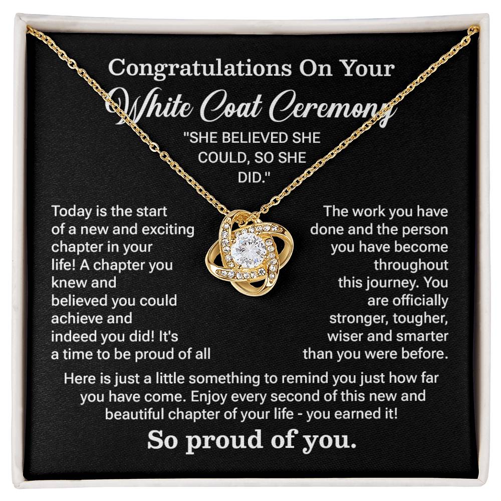 Congratulations On Your New White Coat Ceremony Congratulations Necklace White Coat Ceremony Inspirational Jewelry Gift New Chapter Necklace Meaningful Gift For Graduates Emotional Connection Necklace Motivational Jewelry