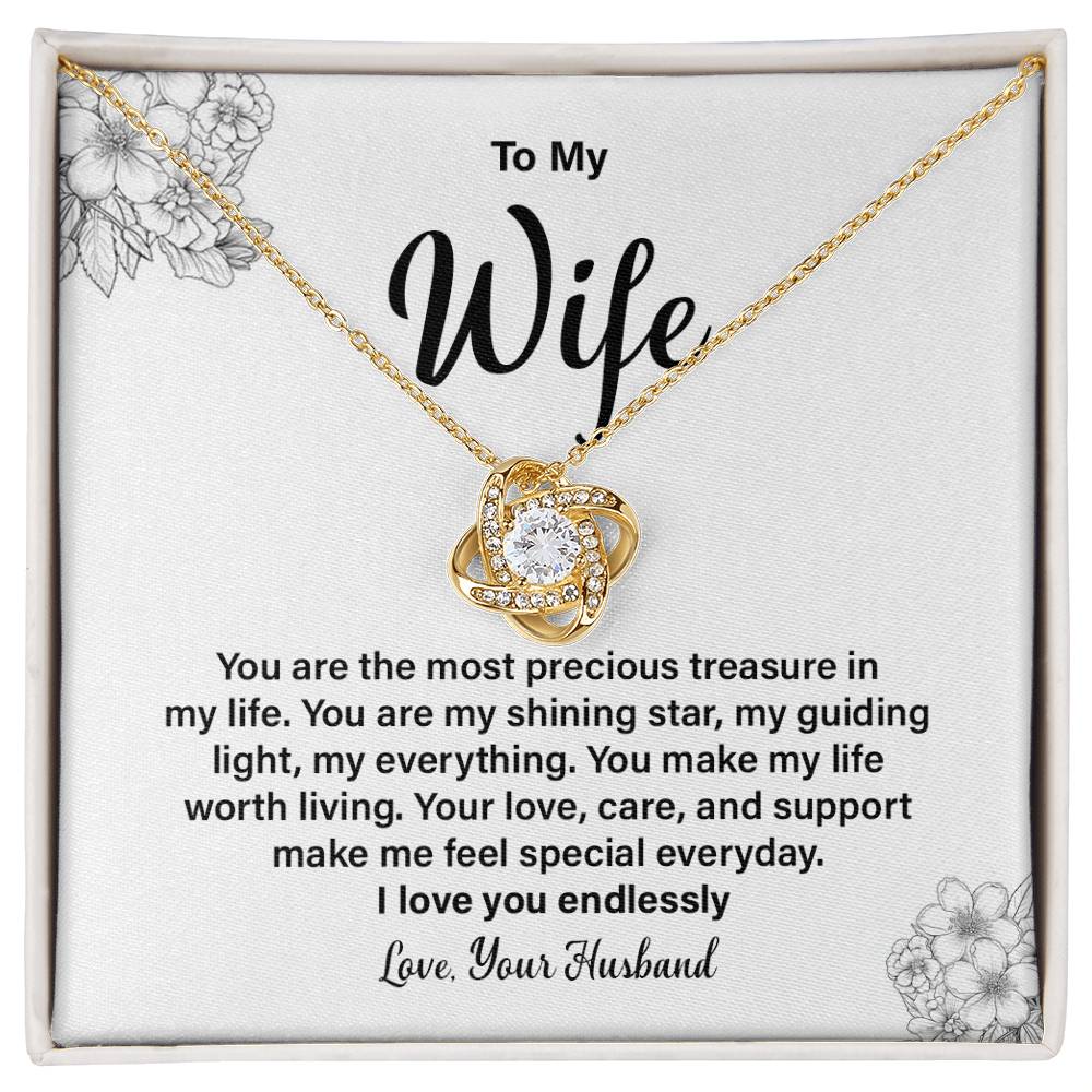 Wife Necklace Gift from Husband with Gift Card