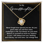 Granddaughter Necklace Gift from Grandparent with Encouragement Message Card