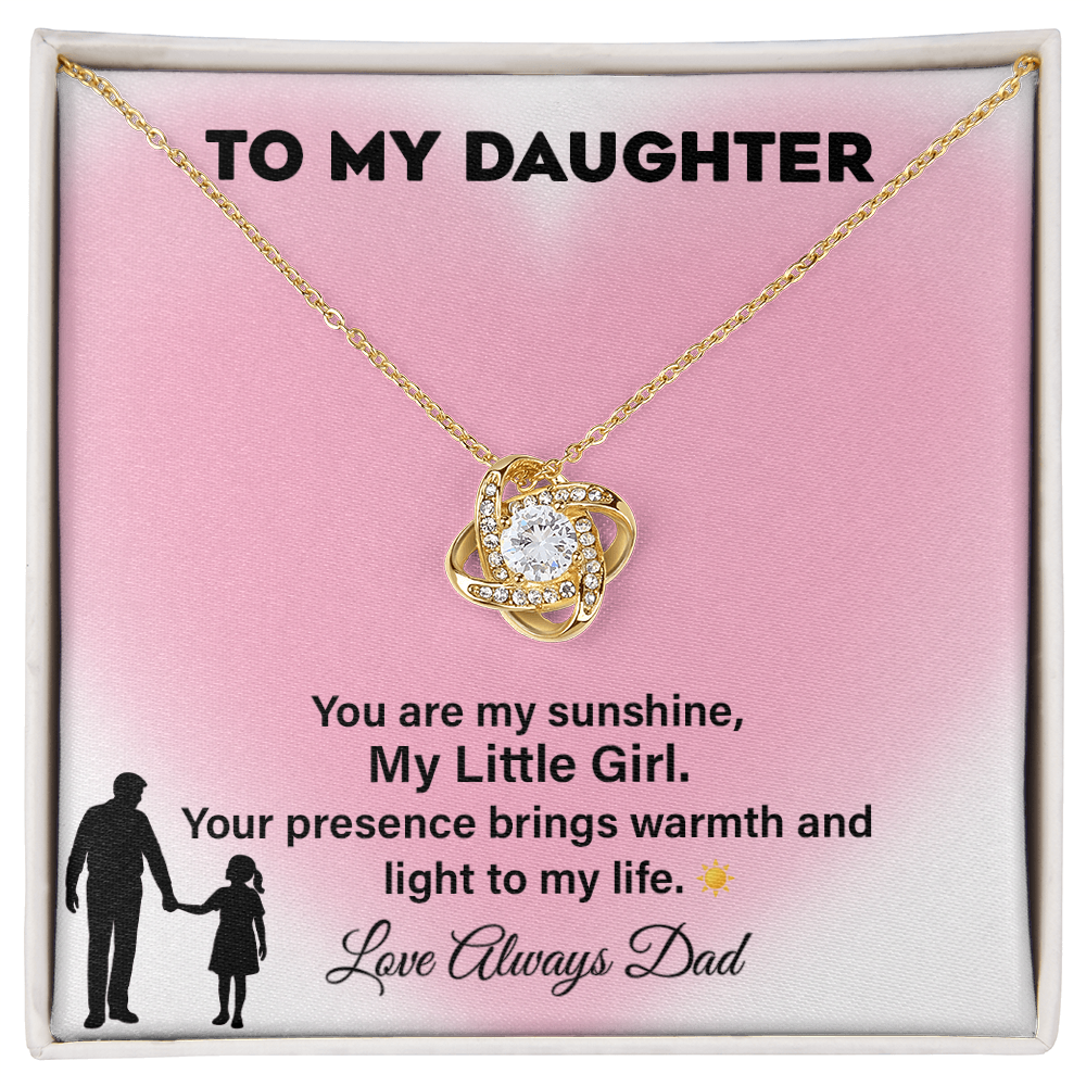 To My Daughter Necklace Sunshine Gift from Dad