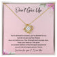 Don't Give Up Encouragement Necklace for Her – Strength & Courage Gift