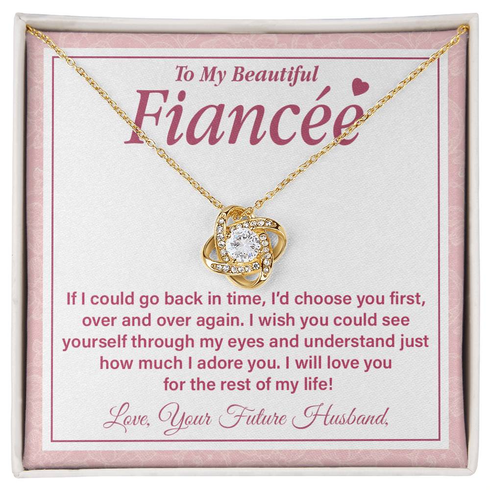 To My Beautiful Fiancée Necklace  Custom Jewelry Gift For Future Wife