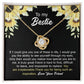 Bestie Necklace Gift with Sunflower Message Card for Friendship Appreciation
