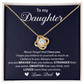To My Daughter Necklace Gift From Dad With Message Card