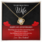 1st Anniversary Necklace for Wife Romantic Gift with Message Card