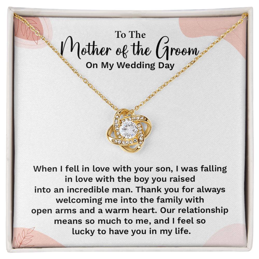 To the Groom's Mother on My Wedding Day Groom’s mother wedding gift Wedding necklace for mother-in-law Heartfelt message for groom’s mom Special gift for groom’s mom Necklace gift for groom’s mother on wedding day Meaningful gift for groom’s mother