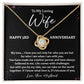 3rd Anniversary Necklace for Wife Loving Gift with Message Card