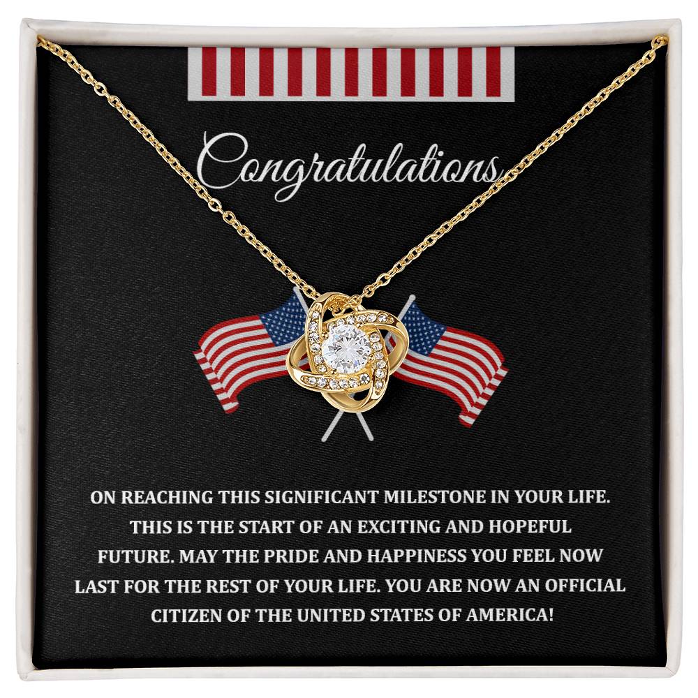 Congratulations Necklace For New U.s. Citizen Necklace For New U.s. Citizen Gift For New U.s. Citizen Journey Necklace For Proud New Citizen Jewelry For U.s. Citizenship Celebration Gift For Citizenship Milestone Jewelry For New U.s. Citizen Necklace