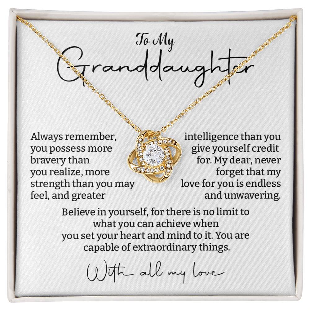 Granddaughter Necklace Gift from Grandma or Grandpa