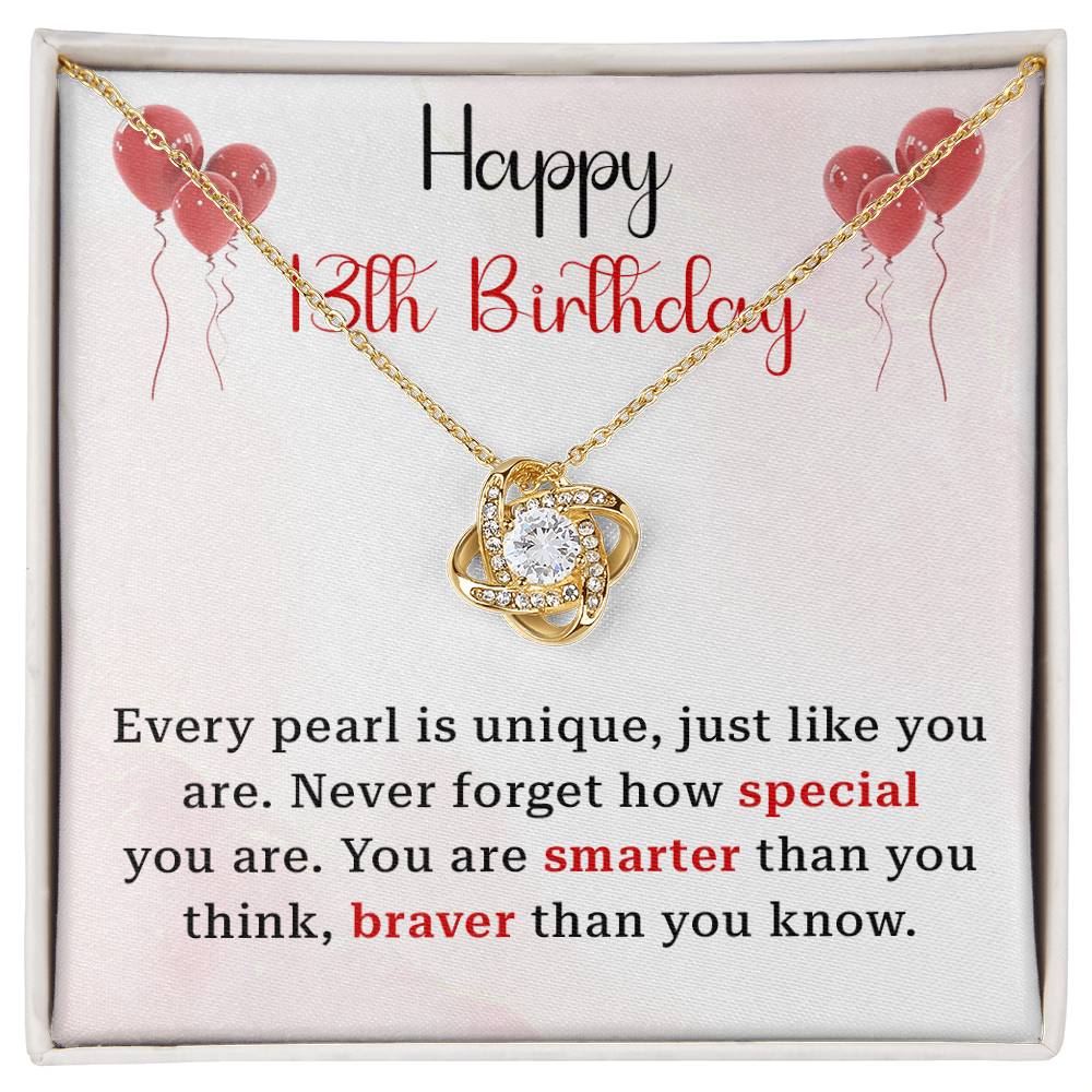 13th Birthday Gift for Girl – Elegant Necklace & Unique Message Card