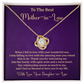 Mother-in-Law Necklace Gift with Blessing Message Card
