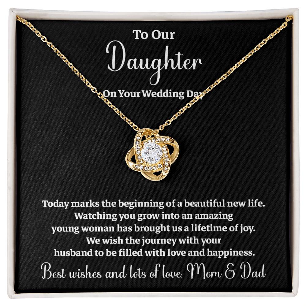 To Our Daughter On Your Wedding Day Heartfelt Wishes For A Beautiful New Life Gift From Your Mom And Dad Wedding Day Gift For Daughter New Life Celebration Jewelry Mother And Father Wedding Message Daughter's Wedding Day Jewelry Joyful Wedding Day Gift