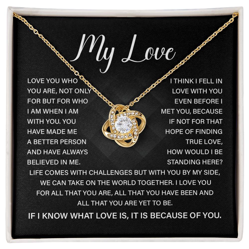 Romantic Necklace Gift for Her With Message & Luxury Box