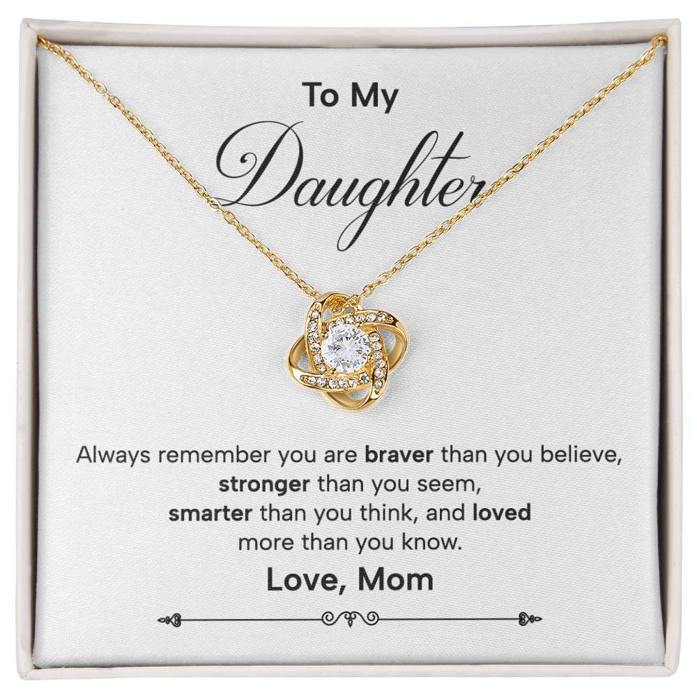 Daughter Necklace Gift from Mom Inspirational Message Box