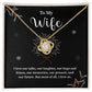 Romantic Christmas Necklace Gift for Wife Jewelry with Message Card
