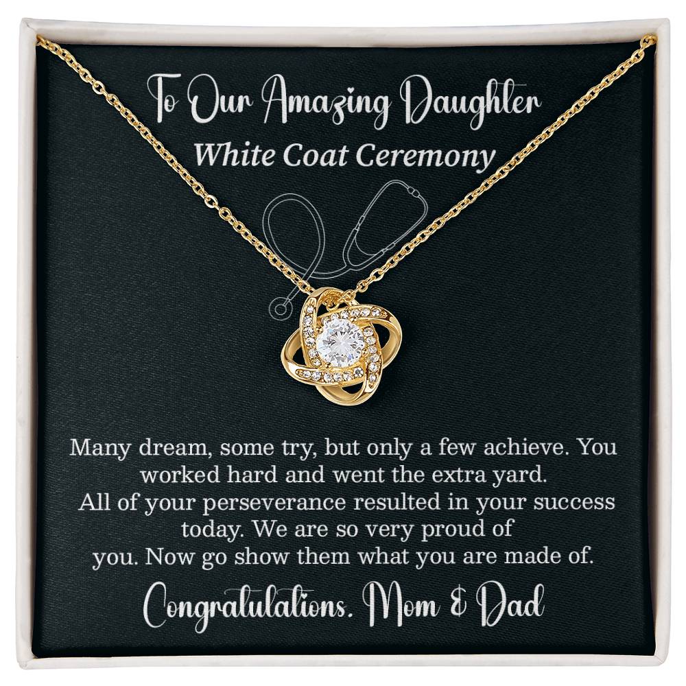 To Our Amazing Daughter On Your White Coat Ceremony Best Wishes Necklace You Are Amazing Necklace Personal Growth Jewelry Motivational Jewelry For New Beginnings Emotional Connection Necklace Meaningful Gift From Parents Congratulations Necklace