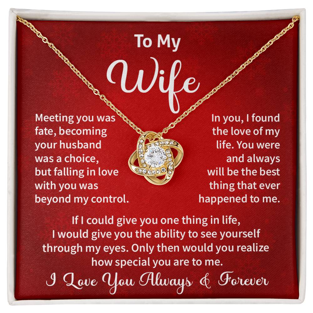 Romantic Wife Necklace Gift from Husband Love You Always & Forever Message Card