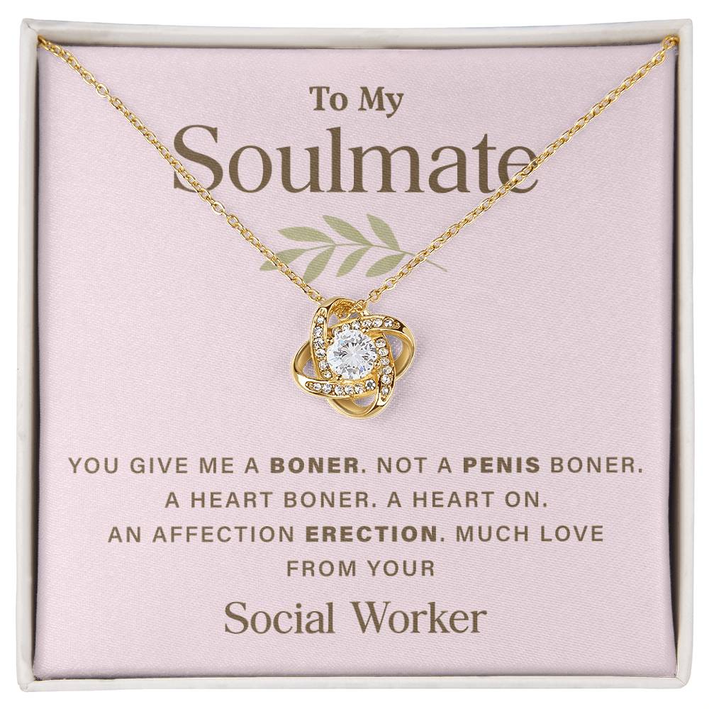 Funny Social Worker Necklace Gift for Soulmate
