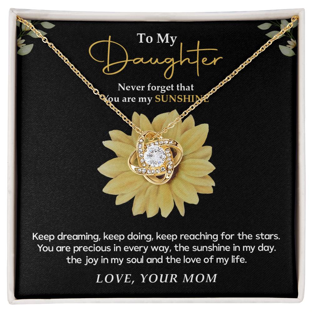 To My Daughter Necklace Sunshine Gift Box from Mom
