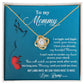 To My Mommy Necklace For Mothe's Day Jewelry For Mom, Gift For Mommy From Baby Bump, Pregnancy Gift For Mommy Love Knot Necklace With Meaningful Message Card And Box.