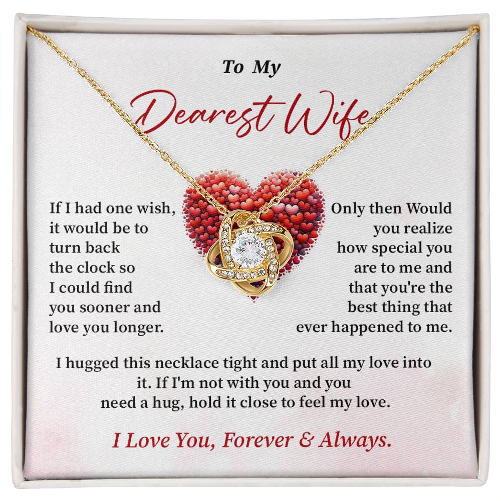 To My Dearest Wife Necklace Gift From Your Soulmate Love Necklace For Her