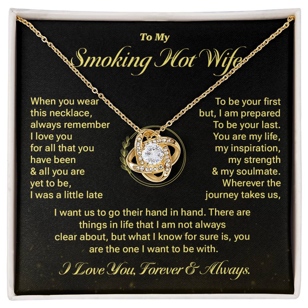 Smoking Hot Wife Necklace Gift with Message Card