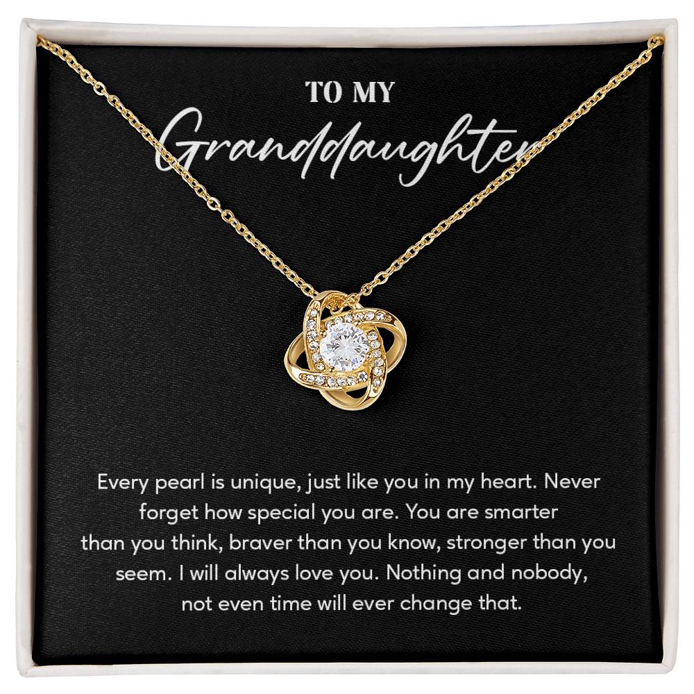 Granddaughter Gift Necklace – Forever Love Pendant with Card