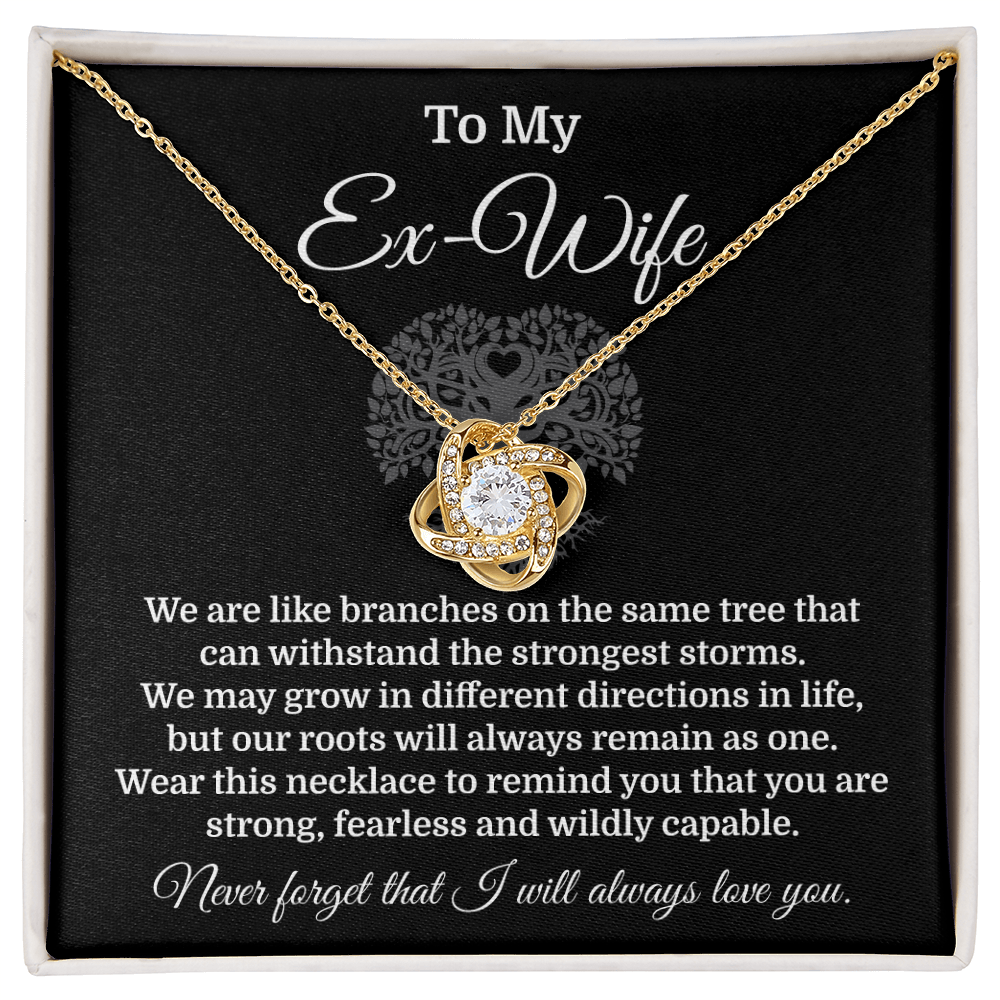 Gift for Ex-Wife With Message Card Strong Tree Bond Necklace