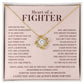 Heart of a Fighter Necklace for Women – Strength and Courage Jewelry Gift